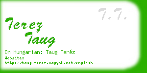 terez taug business card